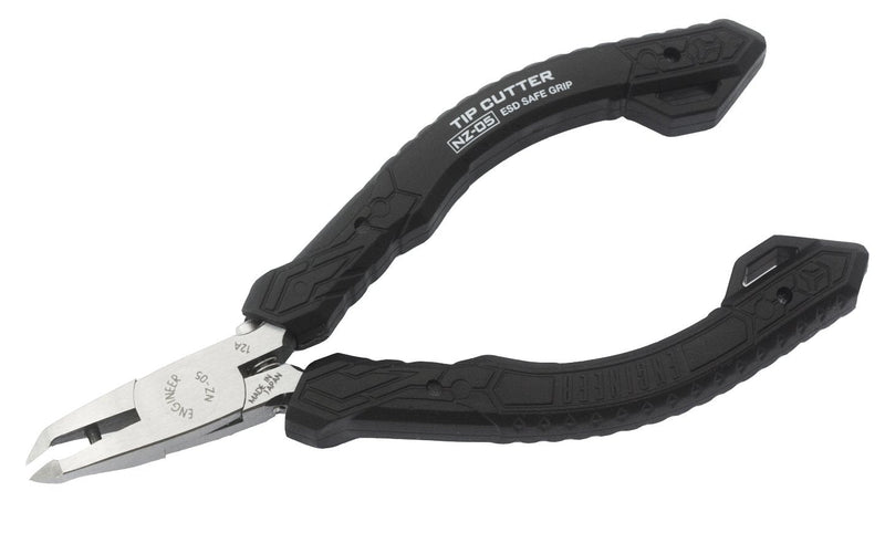 ENGINEER 123mm Full Flush Cut Chip Cutters. Made in Japan. 45 Degree Angled Jaws Cutting Pliers for Removing ICs, Chip Resistors, Electronic, SMD Components. NZ-05