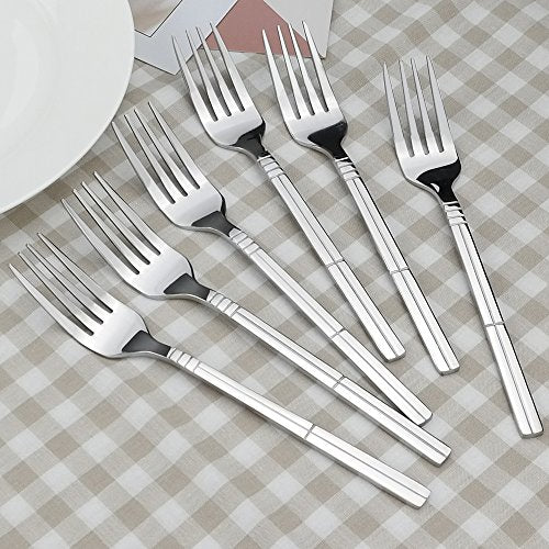 Saedy 12 Piece Dessert Forks, Stainless Steel Salad Fork Set (Pack of 2) dessert forks (Pack of 2)