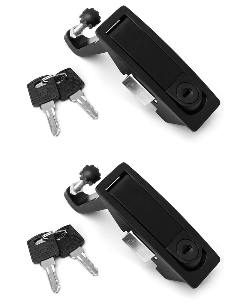 QWORK Large Lever Hand Operated Compression Latch, 2 Pack Adjustable Lever Hand Operated Push Button Actuation, C2-33-25 Series MS606