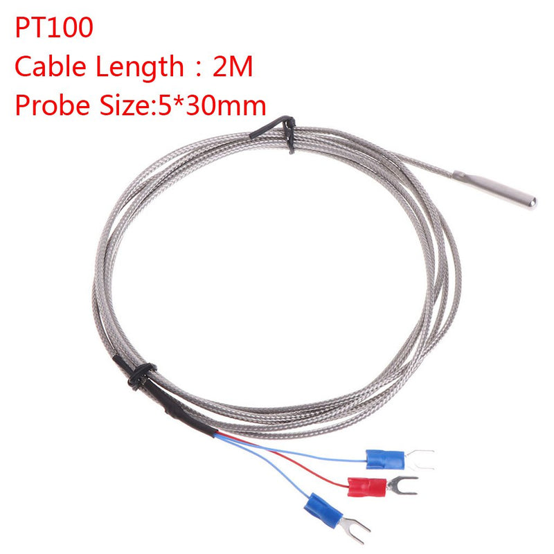 [Australia - AusPower] - RTD PT100 Temperature Sensor Stainless Steel 3 Wire Thermistor Probe for PID Temperature Controller Range -50≧~350＜C 