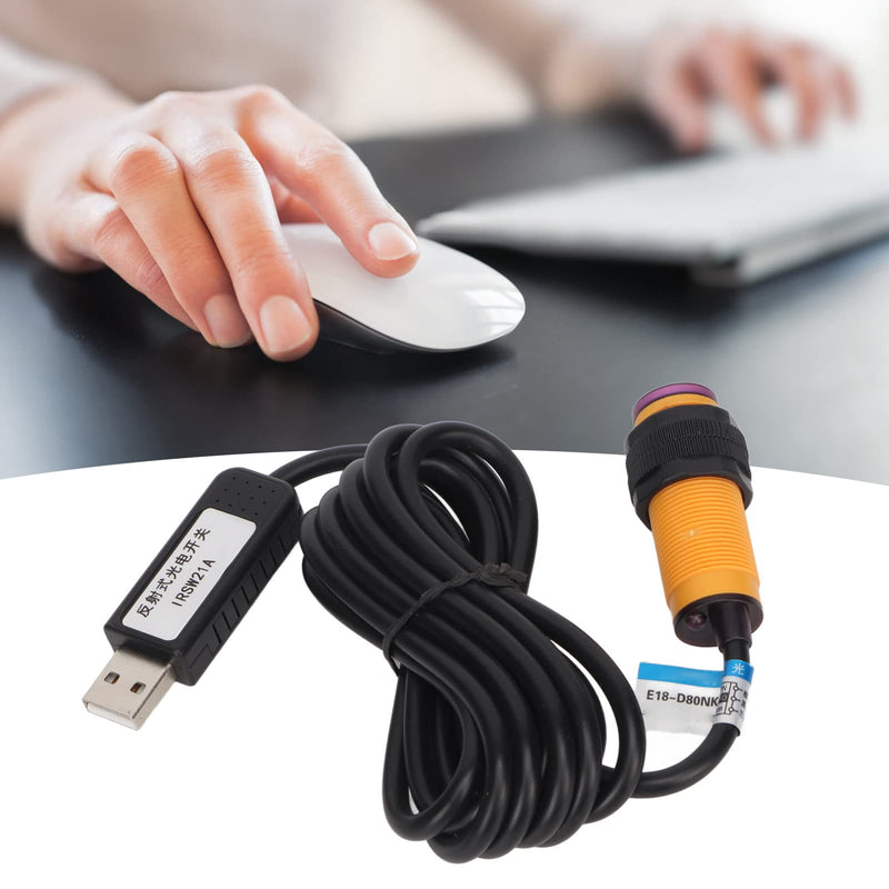 [Australia - AusPower] - Infrared Photoelectric Switch Obstacle Avoidance Sensor Module, USB Photoelectric Sensor, for Games, Offices, Recording Studios 