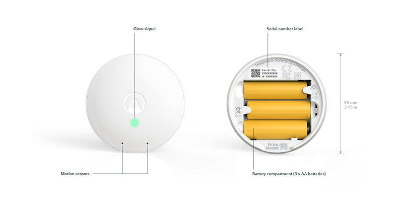 [Australia - AusPower] - Airthings Wave Mini Room Air Quality Monitor (VOC, Mould Risk, Moisture, Temperature) 