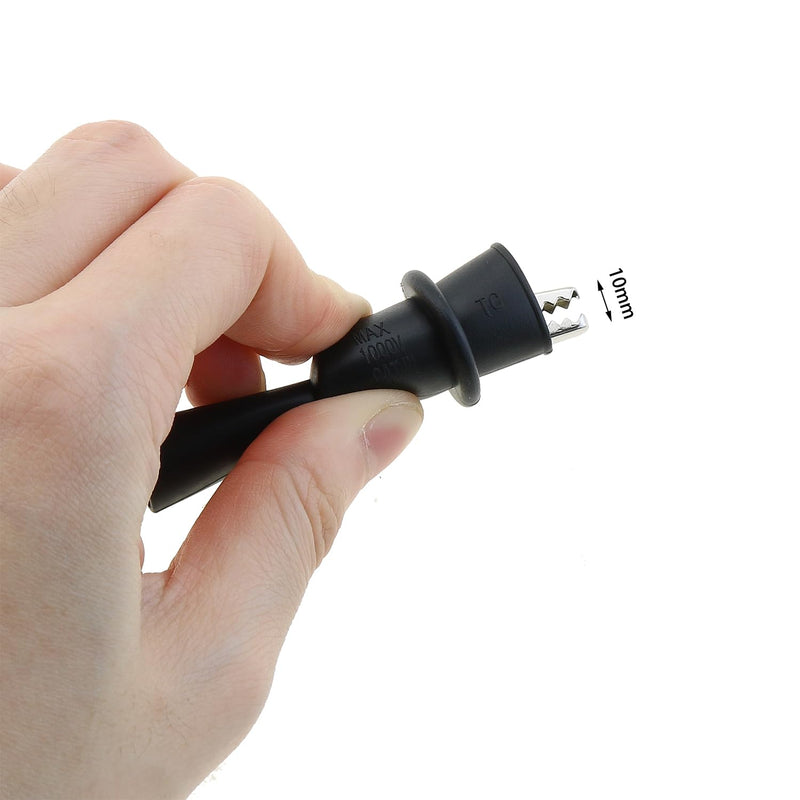 [Australia - AusPower] - 4PCS 10A 1000V Multimeter Push On Insulated Alligator Clips Multi Testers for Electrical Testing 