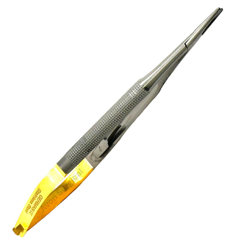 [Australia - AusPower] - Castro Viejo Micro Needle Holder Needle Drive Straight 15cm 6 inches withTungsten Carbide Inserts Tip with Lock Premium German 