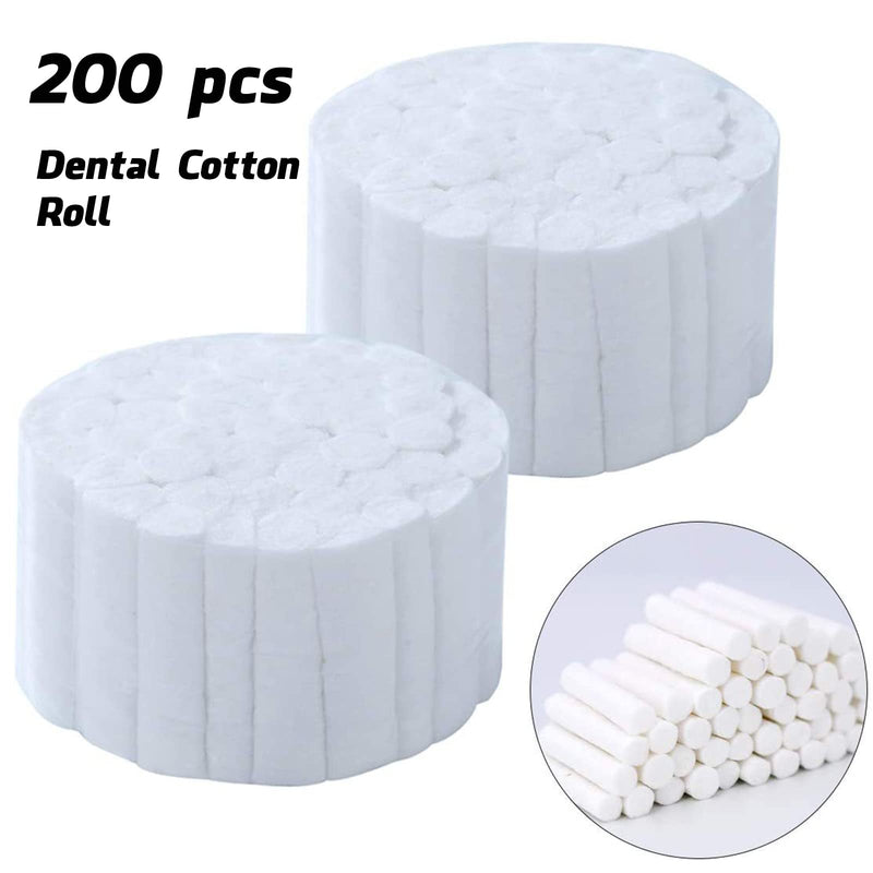 [Australia - AusPower] - 200 Pieces 1.5 Inch Dental Gauze Cotton Rolls for Mouth, Cottons Pads for Dentists, Rolled Cotton Balls, High Absorbent Cotton for Mouth Gauze and Nosebleeds for Kids and Adults 