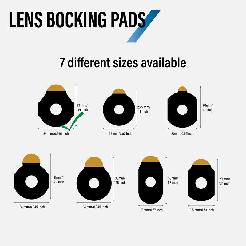 Lens Blocking Pads 1000PCS/ROLL Black for PC Lense and Ultra-Water Resistant Lens Eyeglasses Accessories (24CM*29CM)