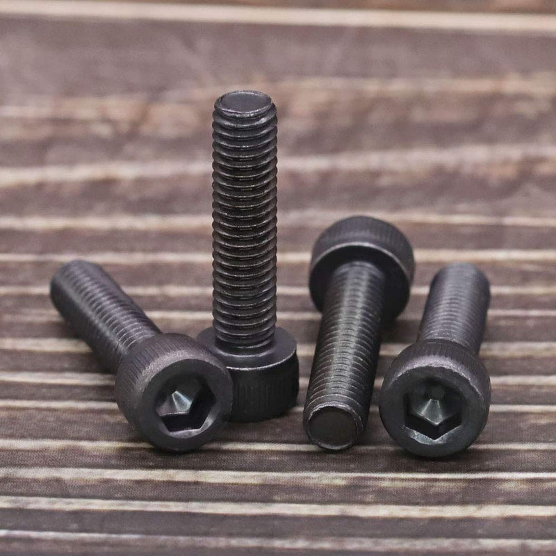 [Australia - AusPower] - 3/8-16 x 1-1/2" Socket Head Cap Screws Bolts, 12.9 Grade Alloy Steel, Black Oxide Finish, Allen Hex Drive, Coarse Thread, 10 PCS 3/8-16 x 1-1/2" 