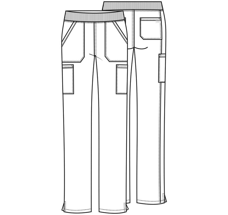 [Australia - AusPower] - Workwear Professionals Scrubs for Women Pull-On Cargo Pant, Soft Stretch WW170 Large Black 