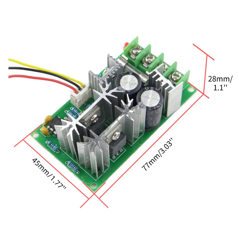 [Australia - AusPower] - CHANCS Permanent Magnet DC Motor CH-3420 24V DC 7000RPM Hollow Shaft with 20A PWM DC Motor Speed Controller with Bracket MOTOR+Bracket+PWM 