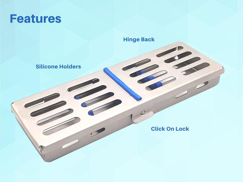 [Australia - AusPower] - ARTMAN Instrument Cassette Rack for 5,7,10 & 20 Instruments Box Dental Instruments Organizer (for 5 Instruments) For 5 Instruments 