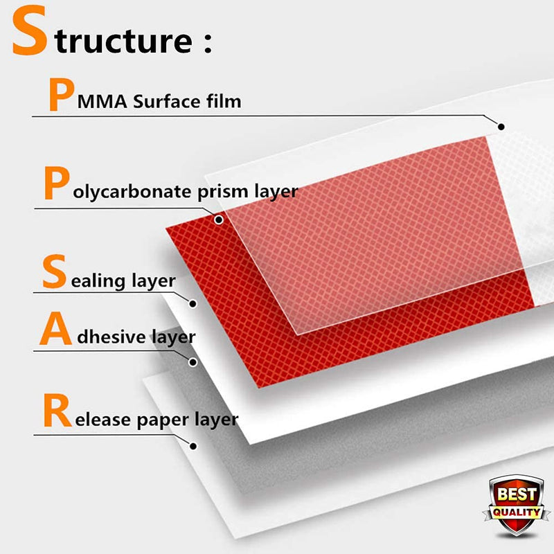 [Australia - AusPower] - WAENLIR 2 inch x 200Feet Reflective Safety Tape DOT-C2 Waterproof Red and White Adhesive conspicuity tape for trailer, outdoor, cars, trucks 200FT 
