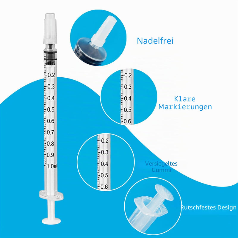 Pack of 24 Syringes Colostrum Syringe, 1 ml without Needle Dosing Syringe, Colostrum Collector Plastic Syringes, Syringe for Watering Plants, Liquids for Labs (24)