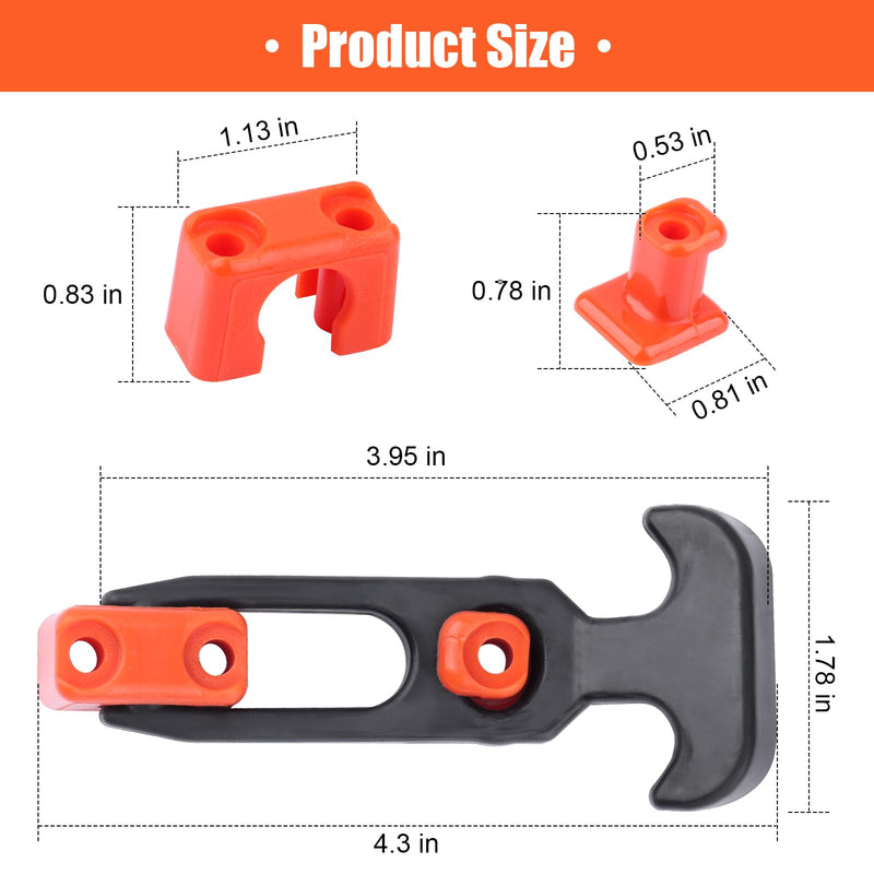 [Australia - AusPower] - Rubber Flexible Latches with Brackets for Tool Box, Cooler, Golf Cart, 2 PCS 