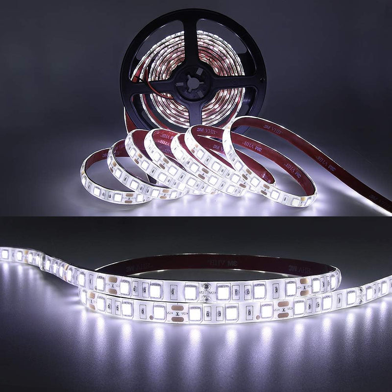 Obcursco 16.5FT Pontoon LED Light Strip, 12V Waterproof Marine Light for Interior and Deck, Night Fishing. Ideal for Pontoon and Fishing Boat White 16.4FT