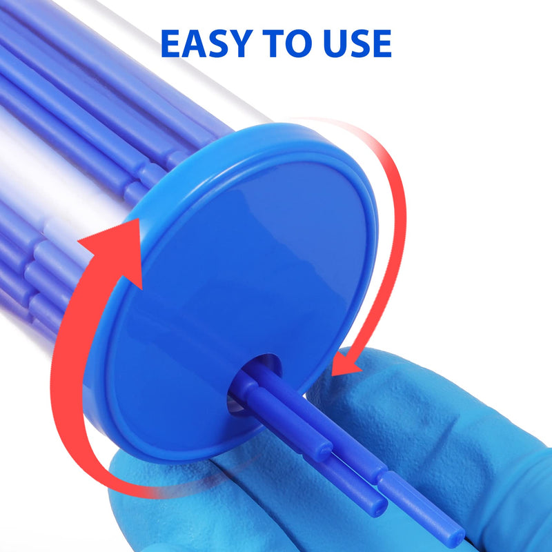 [Australia - AusPower] - 400 PCS Disposable Dental Micro Brushes Dental Applicator with Bendable Tips, Disposable Applicators Microbrush Blue Micro Swabs 