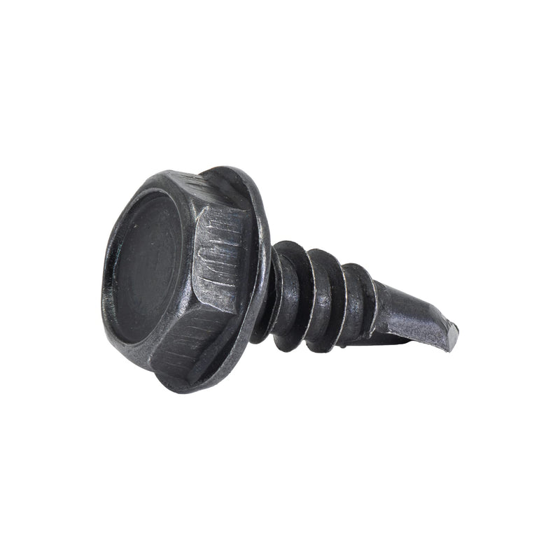 [Australia - AusPower] - #8 x 1/2 in. Black Exterior Self Drilling Screws, Hex Washer Head (100 pcs) by Makers Bolt #8 x 1/2" (100 pcs) 