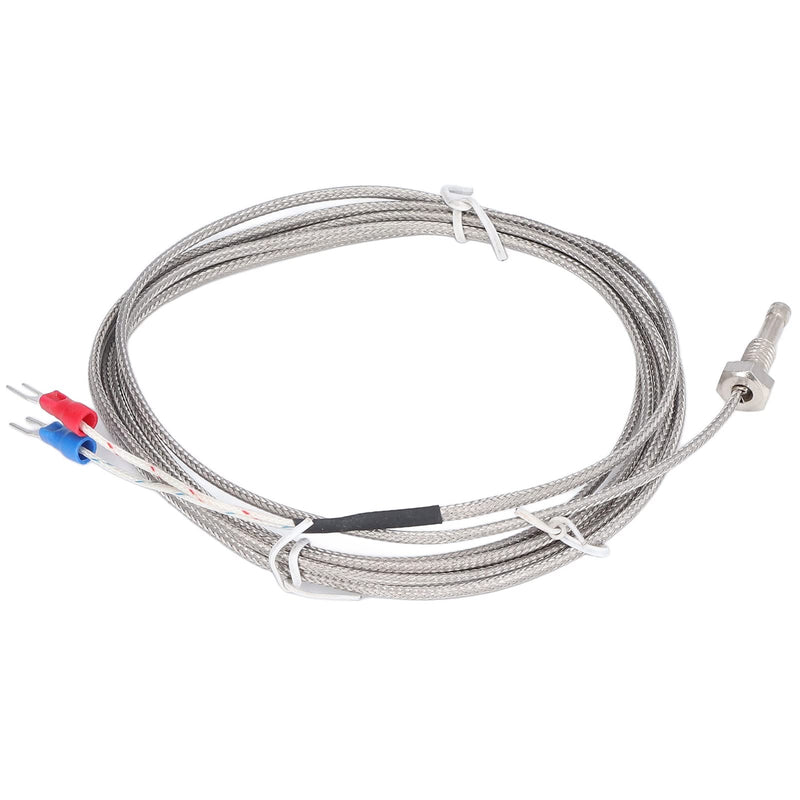 [Australia - AusPower] - Eujgoov Screw Probe Temperature Sensor J Type Thermocouple 2 Meters Cable Temperature Range: 0~750℃ WRNJ-M6 