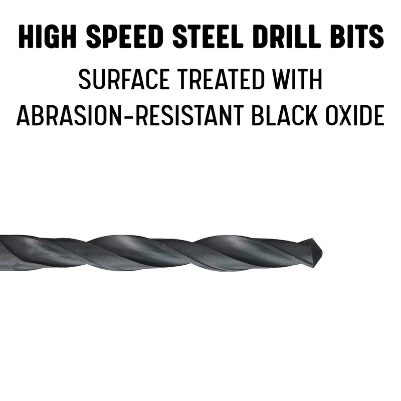 Drill America 15/64" x 6" High Speed Steel Aircraft Extension Drill Bit (Pack of 12), DWDA/C Series 15/64" (Pack of 12) 6" Length