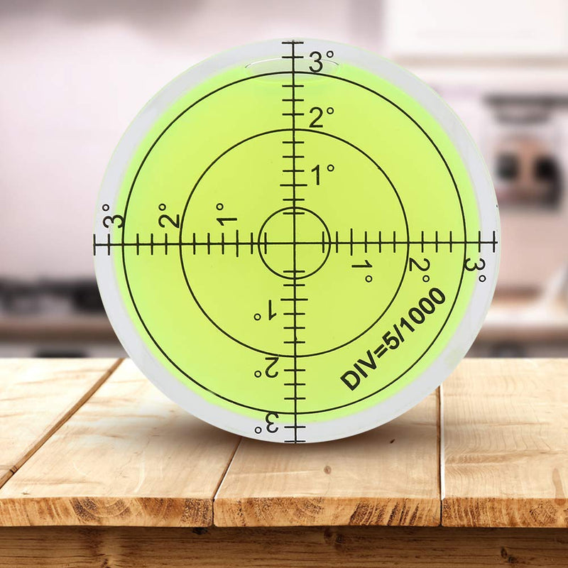 [Australia - AusPower] - Precision Bullseye Spirit Level, 60 mm, Round Level, Round Bullseye Spirit Level, Inclinometer, Horizontal Level, Surveying Instruments, Measuring Tool with Scale for the Balance of the Camera Flat 