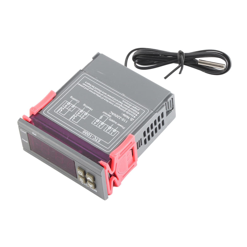 [Australia - AusPower] - Temperature Controller Digital STC-1000 Digital Cooling and Heating Thermostat with Sensor for Refrigerator and Fermenter (AC110~220V) AC110-220V 