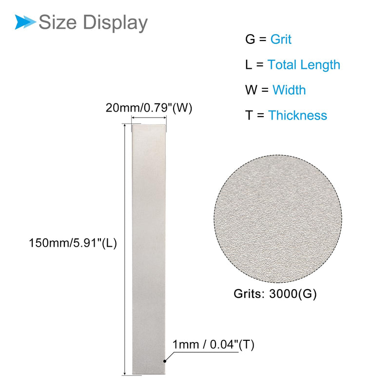 [Australia - AusPower] - CoCud Sharpening stone, 3000 grit, 150 mm x 20 mm, grinding tool (applications: for metal grinding) 