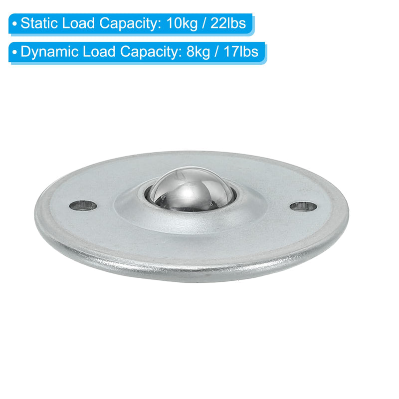 [Australia - AusPower] - PATIKIL Roller Ball Transfer Bearing 1/2", 8 Pack Load 17lbs Disc Flange Mounted Carbon Steel Rotation Caster Unit for Conveyor Roller Stand Transmission 1/2" 