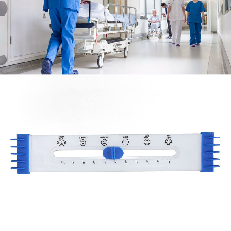 [Australia - AusPower] - Srliya Pain Level Ruler Face Painting Pattern Plastic Test Pain Rating Ruler for Hospital 