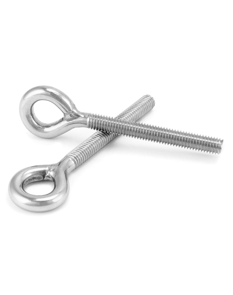 [Australia - AusPower] - QWORK M8 Eye Bolt Ring Bolts, 10 Pack Heavy Duty Stainless Steel Shoulder Lifting Ring Threaded Eyebolts, Welded Closed Screw Rod Eye Screw Bolts 