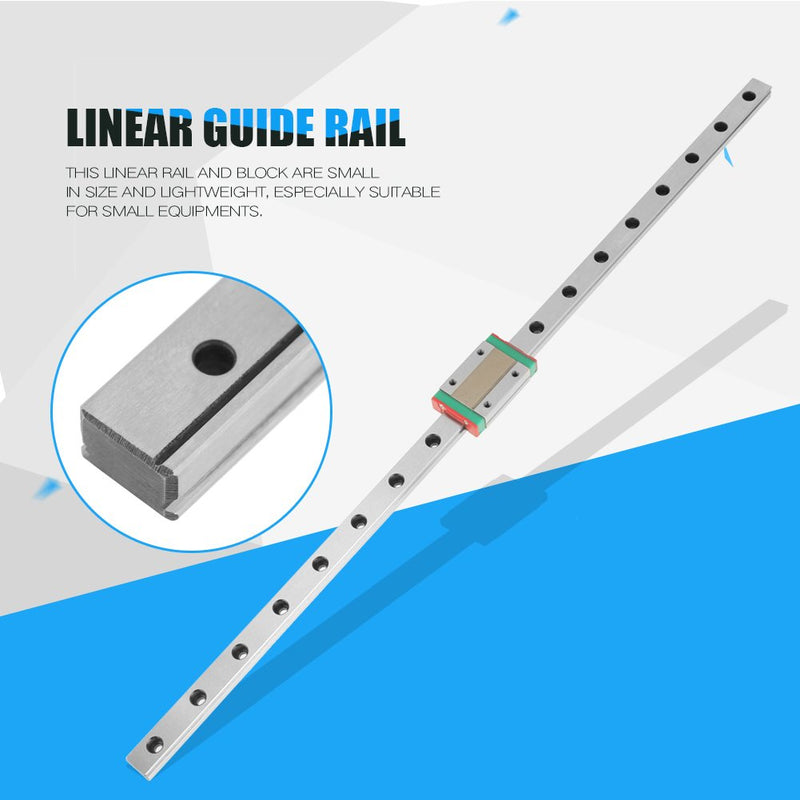 Miniature Linear Guide Rails, 1pc MGN12H Miniature Linear Rail Guide 450mm Length 12mm Width + Sliding Block