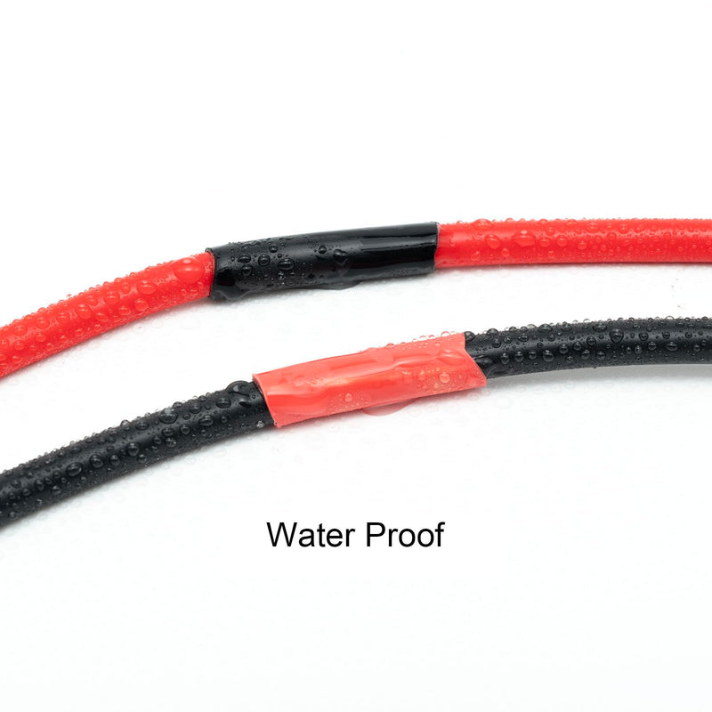 [Australia - AusPower] - 1/4" Heat Shrink Tubing - 3:1 Ratio Dual Wall Adhesive Lined, Marine Grade, Waterproof Insulation - Electrical Industrial Cable Wire Tube Wrap - 100PCS 1/4" Red + Black 