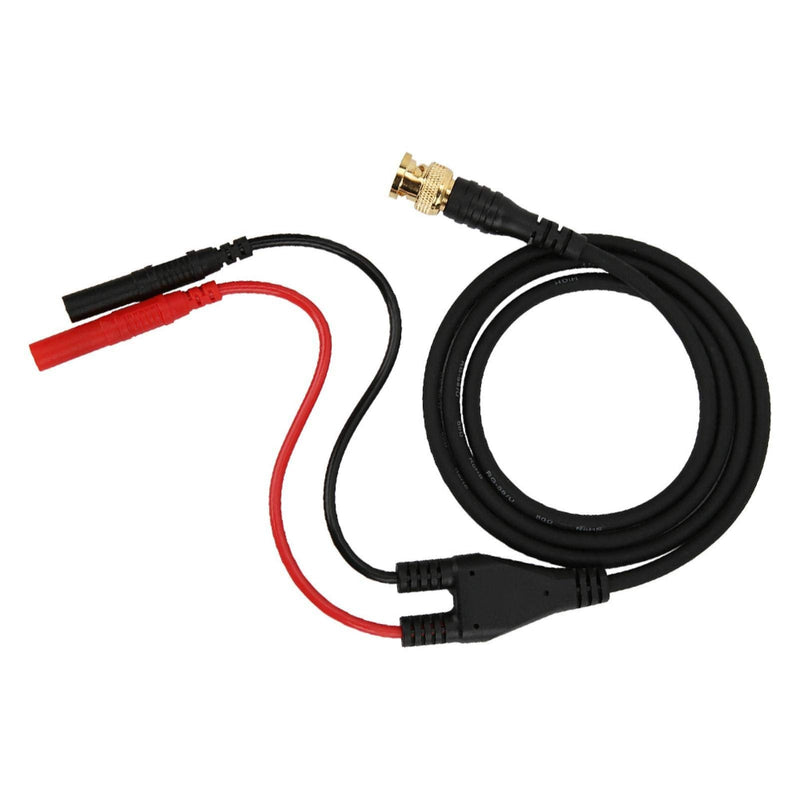 [Australia - AusPower] - P1065 4mm Gold Plating Bifurcated Joint Accessory Safe Straight Durable BNC to Banana Plug Test Cable Test for Indoor for Multimeter 