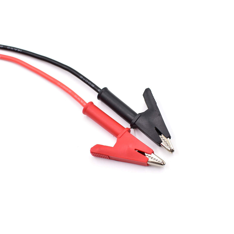 [Australia - AusPower] - 14AWG Heavy Duty Test Leads 4mm Banana Plugs to Alligator Clips Flexible Cable Wire Set for Multimeter Electrical Testing 5 Colors 3 Feet 3Ft 