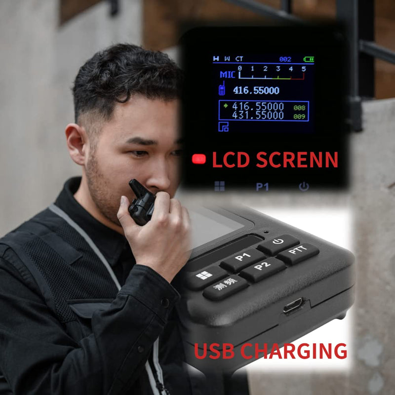 [Australia - AusPower] - Mini Radio Frequency Meter, Handheld Portable Frequency Counter, Walkie Talkies Mini Decoder, Handheld Portable Radio Frequency Counter Meter with Display Screen 