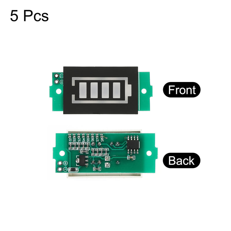 [Australia - AusPower] - MECCANIXITY 5Pcs Battery Indicator Display Capacity 1-8S 4.2-33.6V LED Display Blue Battery Charge Indicator for Electric Vehicle Battery Car 
