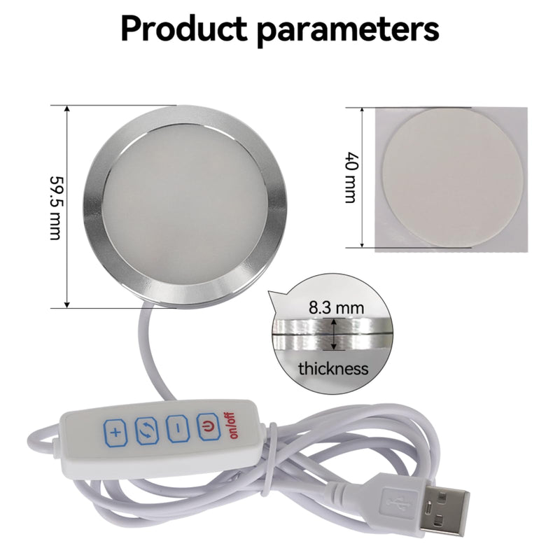 [Australia - AusPower] - 3PCS LED Lamp Kit 001 Three Colors for Bambu Lab H2D/X1/P1P/A1 mini Makerworld for anycubic Makeronline 3D Printer Light DIY Hardware Model Spare Parts 5V USB Powered, 3000K Warm Light 3PCS LED Lamp Kit 001 