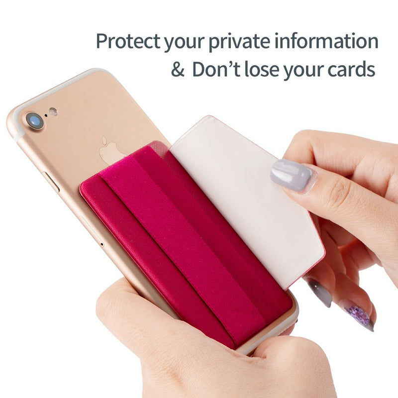 [Australia - AusPower] - Sinjimoru Phone Grip Credit Card Holder with Flap, Secure Stick-On Wallet as Phone Finger Strap Adhesive ID Card Case for iPhone Case. Sinji Pouch B-Flap Black 