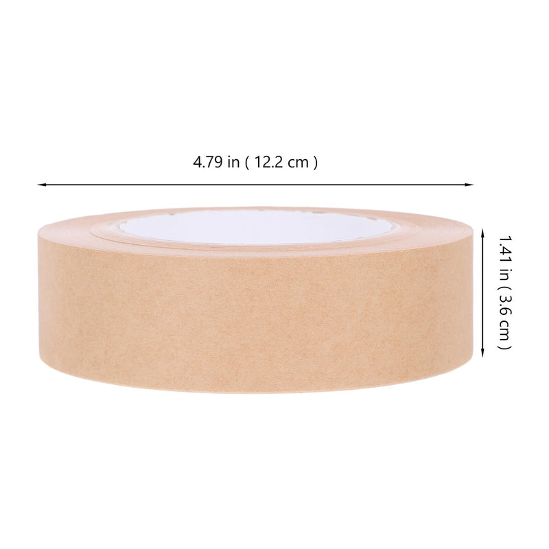 36mm Kraft Paper Tape for Watercolor Painting Stretching Professional Brown Wet Water Activated Packing Tape for Art Framing Picture Mounting Crafting Supplies, 1 Roll