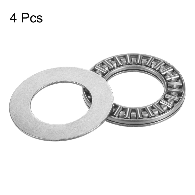 [Australia - AusPower] - uxcell AXK2035 Thrust Needle Roller Bearings with Washers 20mm Bore 35mm OD 2mm Thickness 4pcs 20mm x 35mm x 2mm 4 