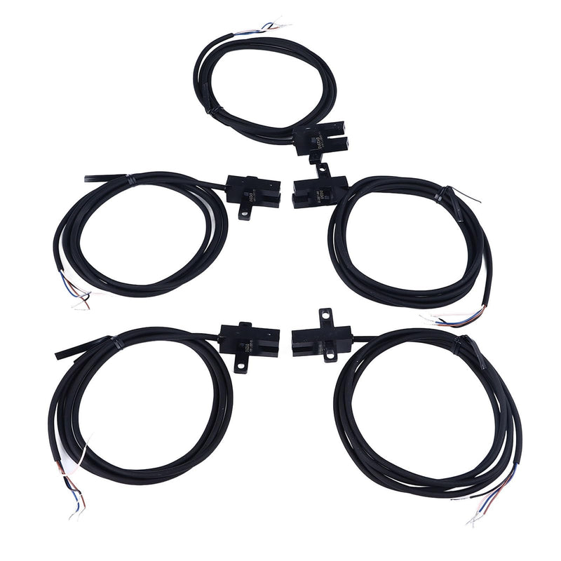 [Australia - AusPower] - 5Pcs Photoelectric Switch Sensor U Shaped Slot Type Photoelectric Optical Sensor Switch NPN Photoelectric Switch Control Switch DC5‑24V 