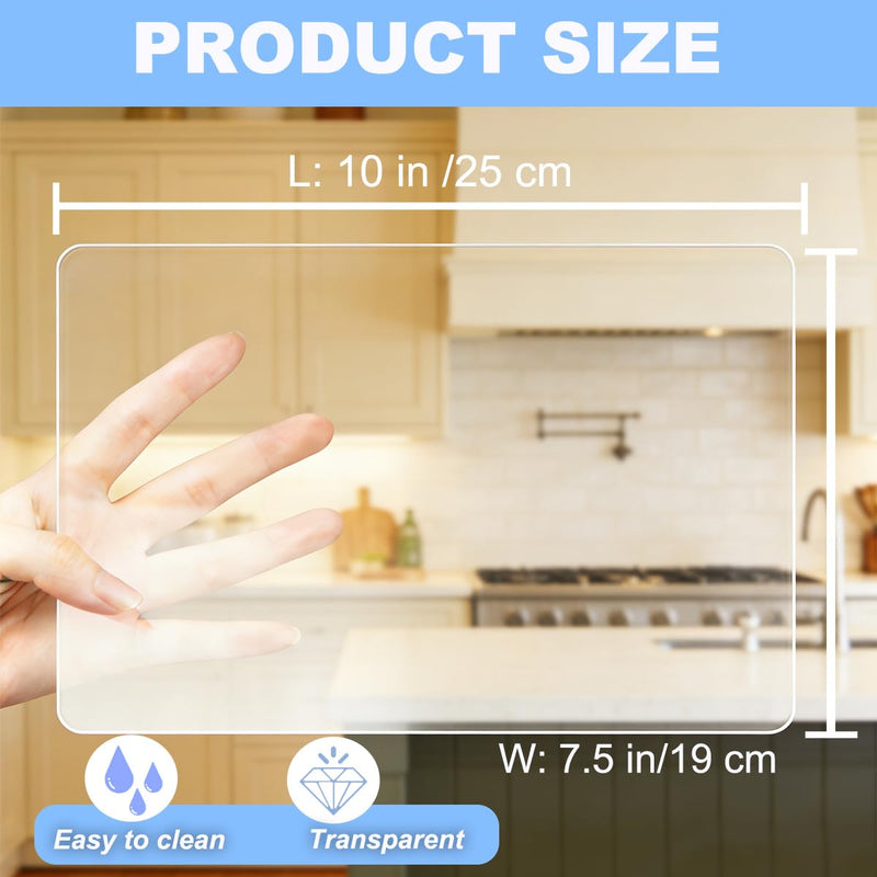 Anti Slip Mat, Non Slip Pad - 10x7.5 Inch Clear Reusable Rubber Desk Mat, Dishwasher Safe with Micro-Suction for Furniture, Guitar, Walker & Pet Safety 10 in x 7.5 in