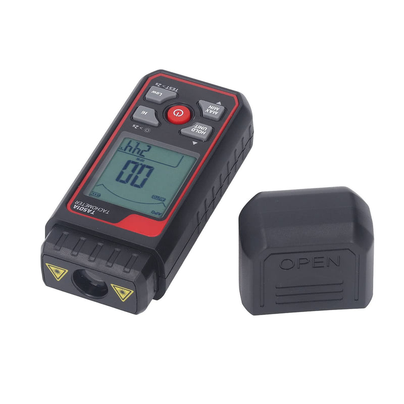 [Australia - AusPower] - Tachometer 2.5 RPM to 999999 RPM Digital Display Black Non-Contact Tachometer for Devices 
