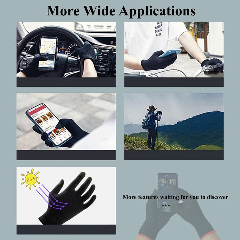 [Australia - AusPower] - Touchscreen Gloves for Sweaty Hands, High-Sensitive Anti-Sweat Breathable Seamless Gaming Gloves for Tablet iPad/Mobile Phone PUBG Game Gloves for Gaming 