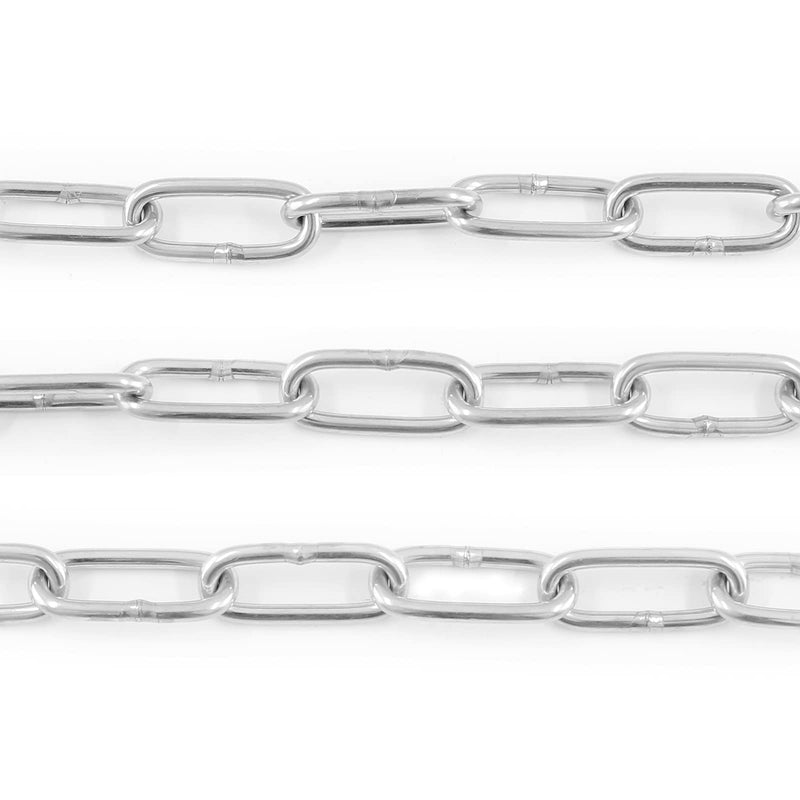 [Australia - AusPower] - 1/8 Inch 304 Stainless Steel Chain, 6.5ft Length Metal Chain Link Heavy Duty Utility Chain for Home Improvement,Hanging Clothes, Plants and Pet Towing 1/8 Inch 