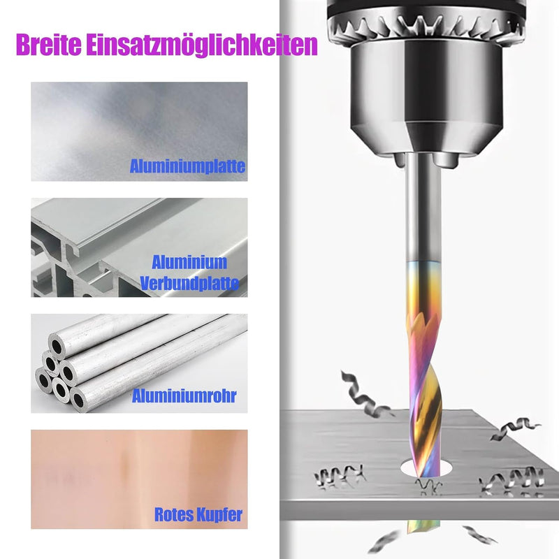 Set of 2 Aluminum Cutters 8 mm Shank Solid Carbide Milling Cutter End Milling Cutter Aluminum 32 mm Cutting Length Single Cutter with DLC Coating CNC Milling Cutter Wood for Aluminum Acrylic Brass 8x8x32mm