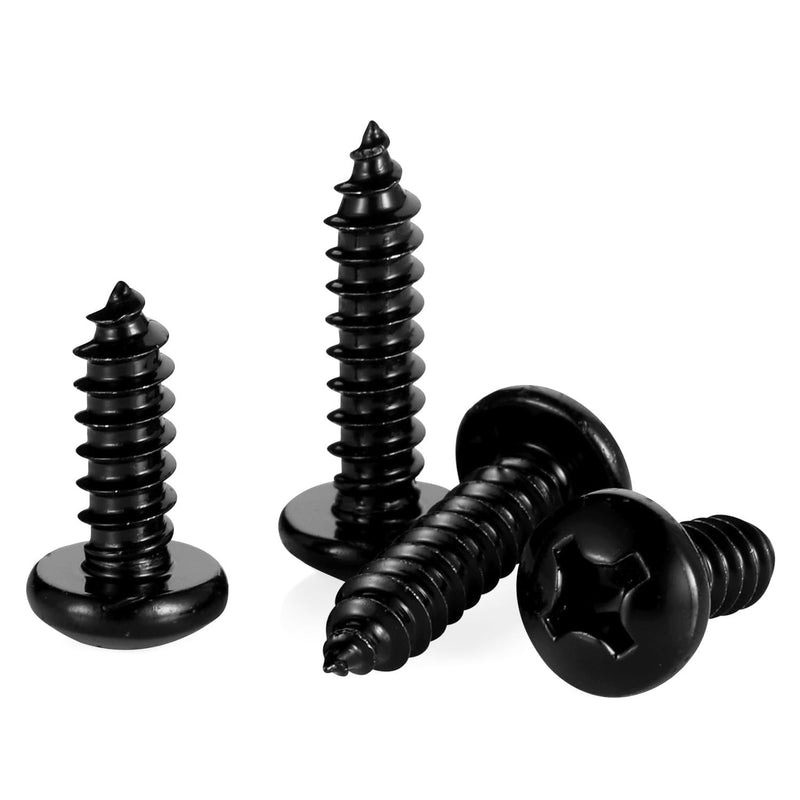 [Australia - AusPower] - #12 x 1" Phillips Pan Head Self Tapping Screw, Pan Head Sheet Metal Screws Wood Screws, Black Oxide Stainless Steel 304 (18-8), 50 Pack #12×1" 