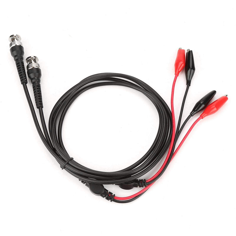Akozon Test Leads 2 Pieces BNC Crocodile Clip Test Leads P1011 BNC Q9 to Dual Crocodile Clip Oscilloscope Measuring Tip Measuring Cable
