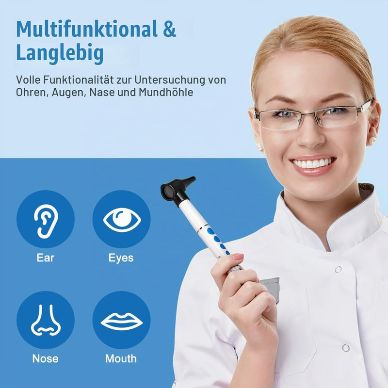 Healifty LED Ear Diagnostic Otoscope Ear Care Magnifier Penlight Torch Ear Care Set without Battery