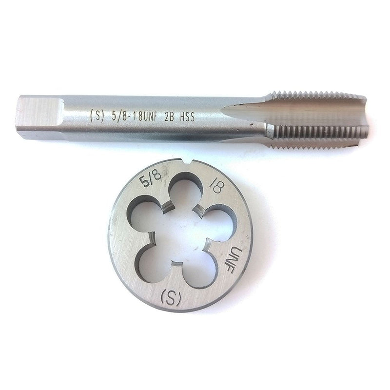 [Australia - AusPower] - 5/8-18 Tap And Die Set, UNF Machine Thread Tap And Round Thread Die Right Hand HSS Taper 