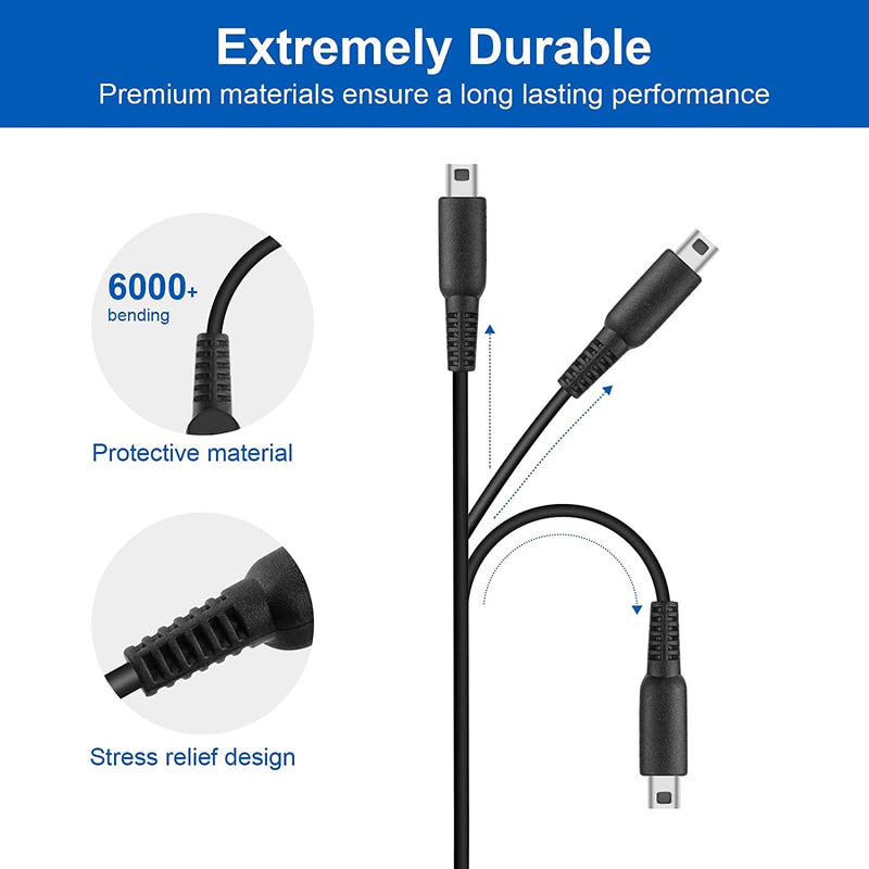 [Australia - AusPower] - 2 Pack DS Lite Charger Cable, NDSL USB Cord Charging Adapter Compatible with Nintendo DS Lite/DSL (4 ft) 