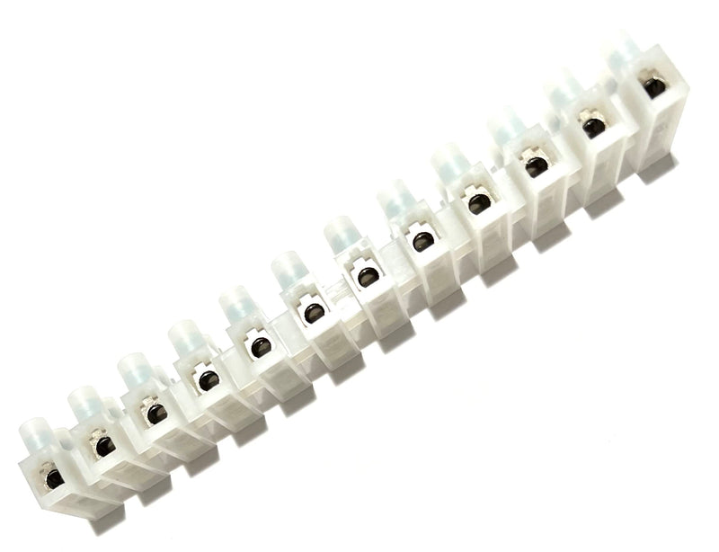 [Australia - AusPower] - (5 Pack) 12 Position / 24 Contact Terminal Block Barrier Strip Dual Row with Screw Connector 30 Amp 300V HVAC Panel Chassis Mount etc. ES1200/12DSFB 5 